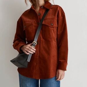 Madewell Corduroy Oversized Twill Shirt Jacket Size Small